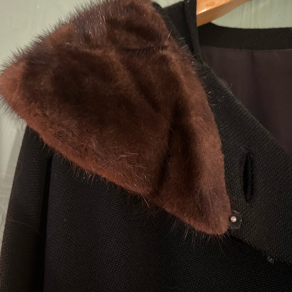 50’s Vintage Krull Mink Fur Collar Coat